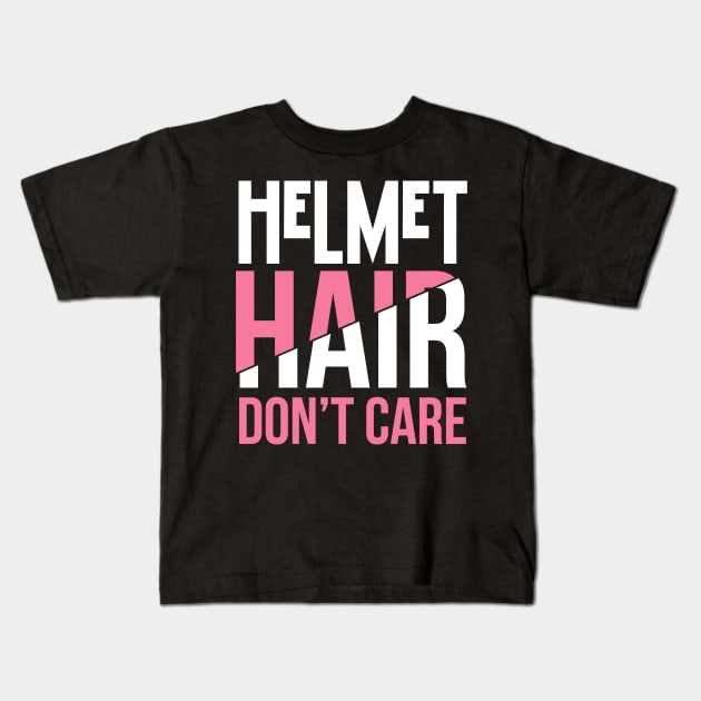 Helmet Hair Don't Care - Craniosynostosis or Motorcycle Kids T-Shirt by joshp214